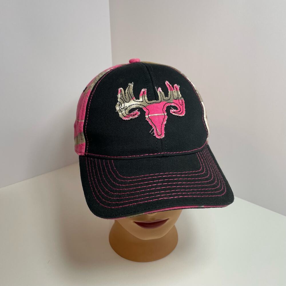 Buck Wear 5 Panel Ball Cap One Size Fits Most Pink Camo Hook and Loop Hunting
